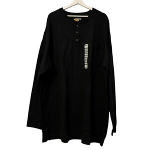 Duluth Trading Henley Shirt Long Sleeves Black Women’s Size XXL Capsule New